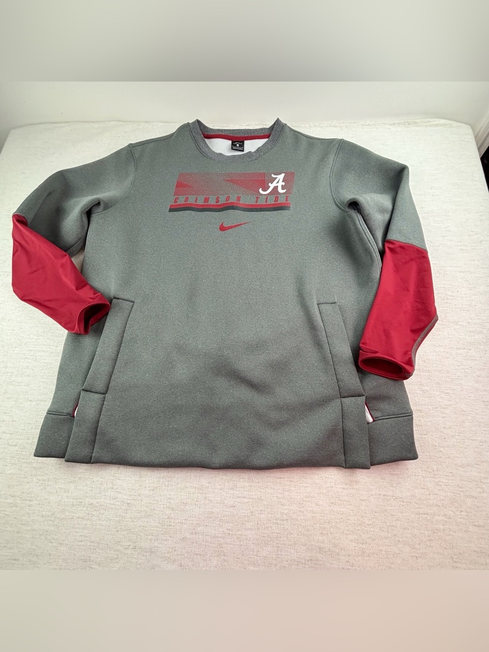 Nike Alabama Crimson Tide Tech Fleece  Sweatshirt crew neck pullover long sleeve